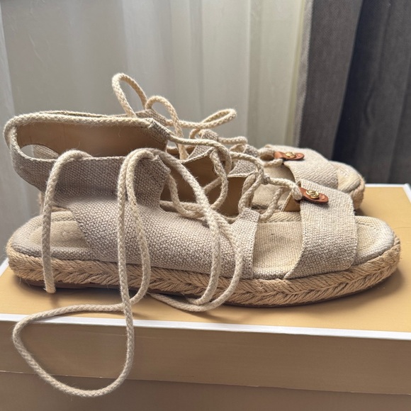 Michael Kors Shoes - Michael Kors Cream Espadrille Sandals